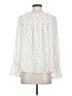 Ann Taylor LOFT 100% Polyester Ivory Long Sleeve Blouse Size S - photo 2