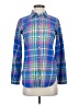 J.Crew 100% Cotton Plaid Blue Long Sleeve Button-Down Shirt Size 0 - photo 1