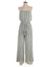 Elan 100% Rayon Stripes Gray Jumpsuit Size 14 - photo 1