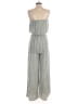 Elan 100% Rayon Stripes Gray Jumpsuit Size 14 - photo 2