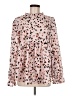 Shein Animal Print Pink Long Sleeve Blouse Size 6 - photo 1