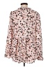 Shein Animal Print Pink Long Sleeve Blouse Size 6 - photo 2