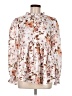 Shein Floral Ivory Long Sleeve Blouse Size 6 - photo 1