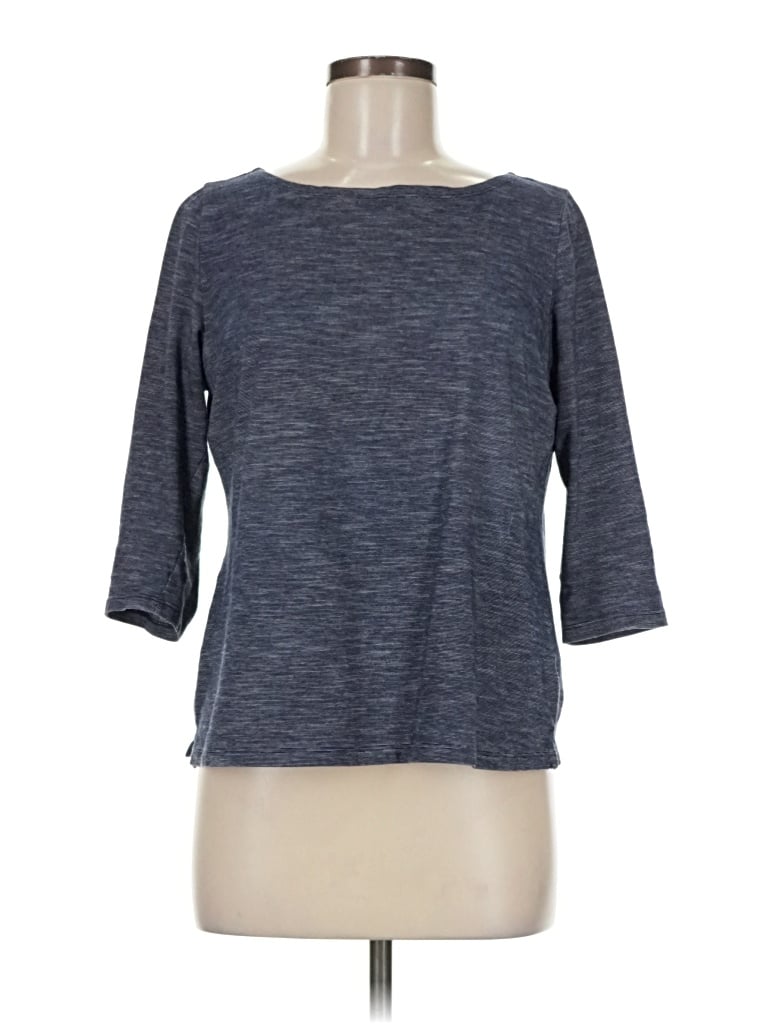 Pre-owned Talbots Outlet 3/4 Sleeve T-shirt In Blue
