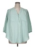 Torrid 100% Polyester Teal 3/4 Sleeve Blouse Size 1X Plus (1) - photo 1