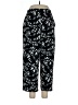 Nine West 100% Polyester Print Black Casual Pants Size L - photo 1