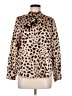 SundayUp 100% Polyester Animal Print Brown Long Sleeve Blouse Size M - photo 1