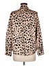 SundayUp 100% Polyester Animal Print Brown Long Sleeve Blouse Size M - photo 2