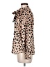 SundayUp 100% Polyester Animal Print Brown Long Sleeve Blouse Size M - photo 5