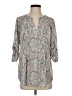 BCBGMAXAZRIA 100% Polyester Paisley Gray 3/4 Sleeve Blouse Size XS - photo 1