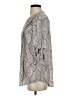 BCBGMAXAZRIA 100% Polyester Paisley Gray 3/4 Sleeve Blouse Size XS - photo 5