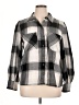 Sanctuary Plaid Gray Long Sleeve Button-Down Shirt Size XL - photo 1