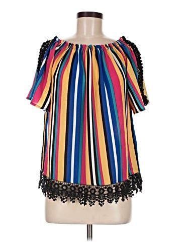 August Silk Short Sleeve Blouse (view 1)