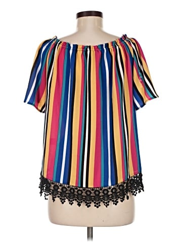 August Silk Short Sleeve Blouse (view 2)