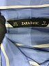 Zara Basic Stripes Blue Long Sleeve Button-Down Shirt Size S - photo 7