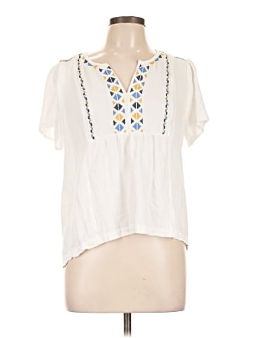 Skies Are Blue Short Sleeve Blouse (view 1)