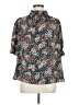 2 Hearts 100% Polyester Floral Teal 3/4 Sleeve Blouse Size M - photo 1
