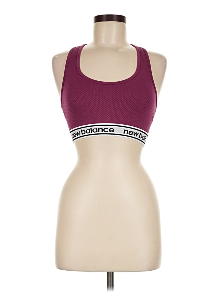 Pre-owned New Balance Sports Bra In Burgundy