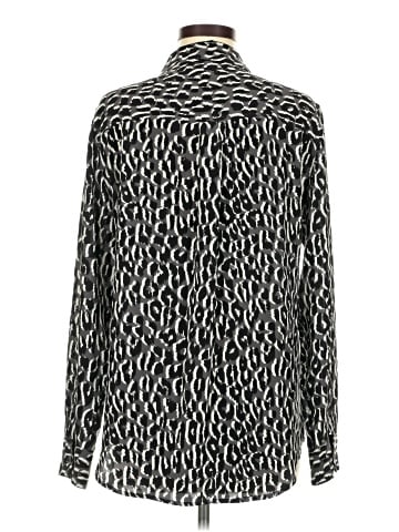 Equipment Long Sleeve Silk Top (view 2)