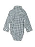 Carter's 100% Cotton Checkered-gingham Teal Long Sleeve Onesie 9-12 MO / 12 MO - photo 2
