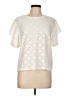 Zara Ivory Short Sleeve Blouse Size L - photo 1