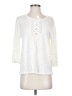 Gerard Darel 100% Linen Ivory 3/4 Sleeve Top Size 2 (34) - photo 1