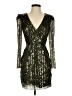 Mac Duggal 100% Polyester Metallic Green Gold Cocktail Dress Size 0 - photo 1