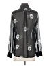 Banana Republic 100% Polyester Floral Black Long Sleeve Blouse Size XS - photo 2