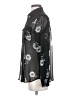 Banana Republic 100% Polyester Floral Black Long Sleeve Blouse Size XS - photo 5