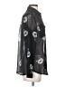 Banana Republic 100% Polyester Floral Black Long Sleeve Blouse Size XS - photo 4