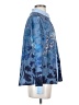 Unbranded 100% Polyester Print Blue Long Sleeve Blouse Size S - photo 4