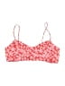 Cotton Candy LA 100% Polyester Floral Red Swimsuit Top Size S - photo 1