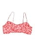 Cotton Candy LA 100% Polyester Floral Red Swimsuit Top Size S - photo 2