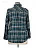 Christopher & Banks 100% Modal Plaid Teal Long Sleeve Button-Down Shirt Size XL - photo 2