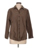 Chico's 100% Cotton Stripes Brown Long Sleeve Button-Down Shirt Size Lg (2) - photo 1