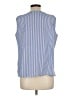 Talbots 100% Cotton Blue Sleeveless Blouse Size L - photo 2
