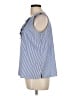 Talbots 100% Cotton Blue Sleeveless Blouse Size L - photo 5