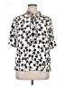 Lane Bryant 100% Rayon Animal Print Silver Short Sleeve Blouse Size 14 - photo 1