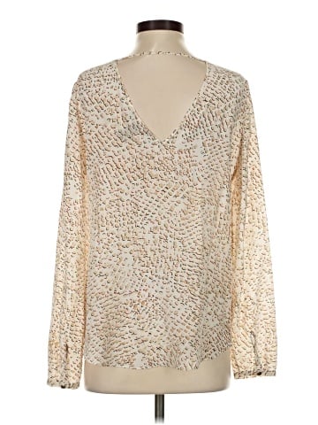 White House Black Market Long Sleeve Silk Top (view 2)