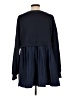 Unbranded Solid Blue Casual Dress Size L - photo 2