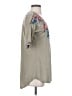 Johnny Was 100% Cotton Gray Short Sleeve Top Size XS - photo 4