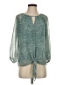 West Kei 100% Polyester Green 3/4 Sleeve Blouse Size S - photo 1