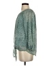 West Kei 100% Polyester Green 3/4 Sleeve Blouse Size S - photo 5