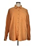 Unbranded Solid Brown Orange Long Sleeve Button-Down Shirt Size XL - photo 1