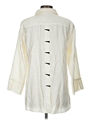 MULTIPLES 3/4 Sleeve Button-Down Shirt (view 2)