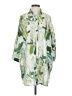 Assorted Brands Print Green 3/4 Sleeve Button-Down Shirt Size S - photo 1