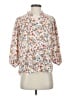 NANETTE Nanette Lepore 100% Polyester Floral Multi Color White 3/4 Sleeve Blouse Size S - photo 1