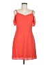 Express 100% Polyester Solid Orange Casual Dress Size 6 - photo 1