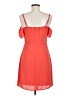 Express 100% Polyester Solid Orange Casual Dress Size 6 - photo 2