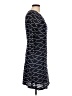 ECI 100% Polyester Argyle Black Blue Casual Dress Size 12 - photo 4